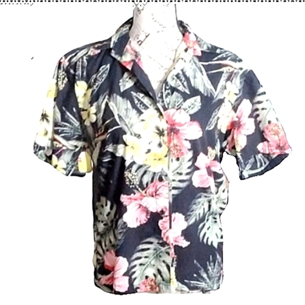 Vintage Hawaiian Classics Floral Hawaiian Cabana Shirt